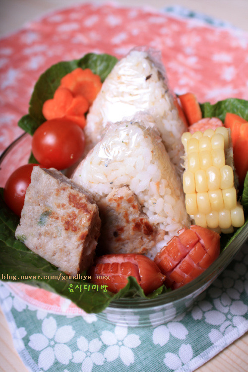 간단한 떡갈비 <삼각 주먹밥>
